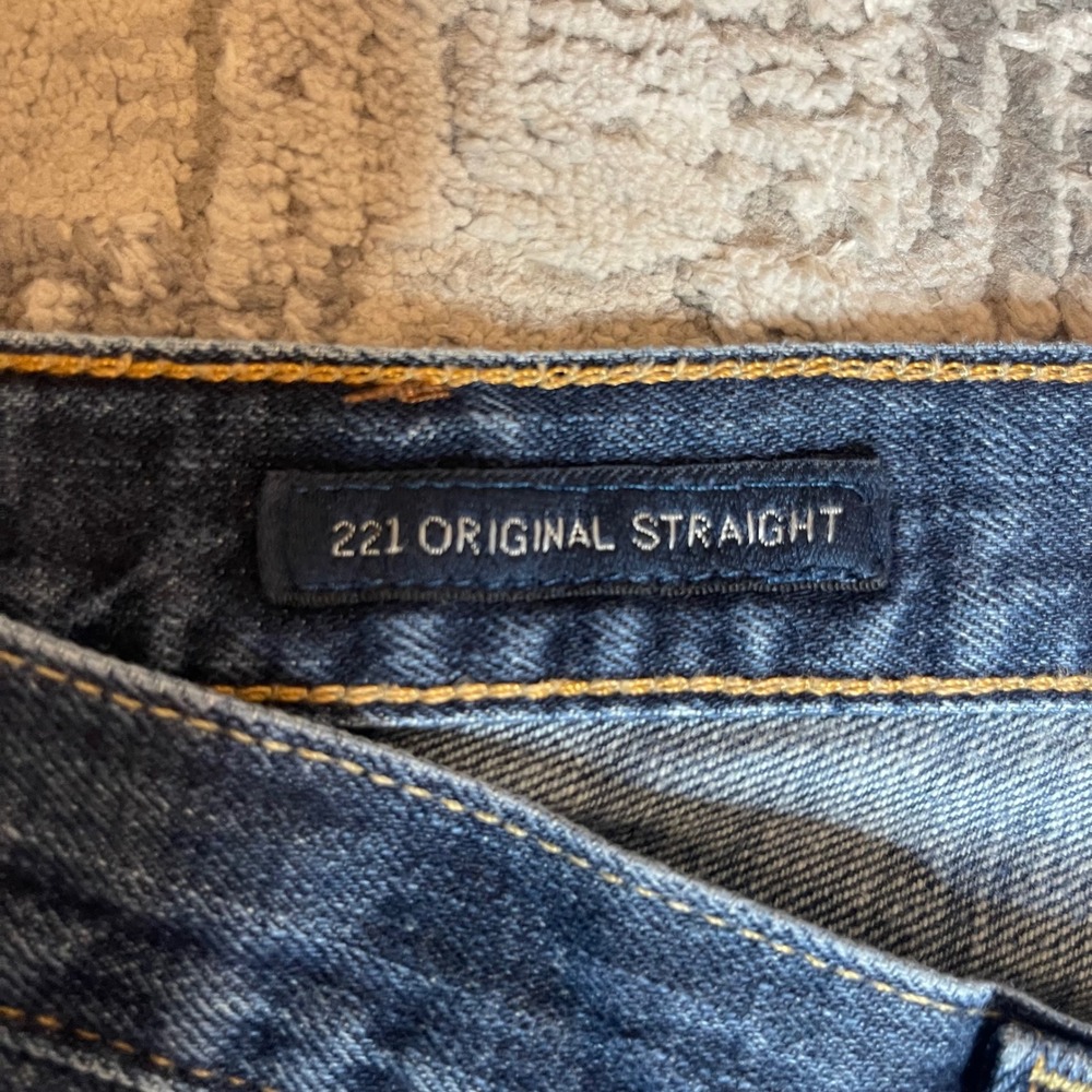Lucky Brand 221 Original Straight Mens Blue Jeans 38x30 Medium Wash - Picture 4 of 12